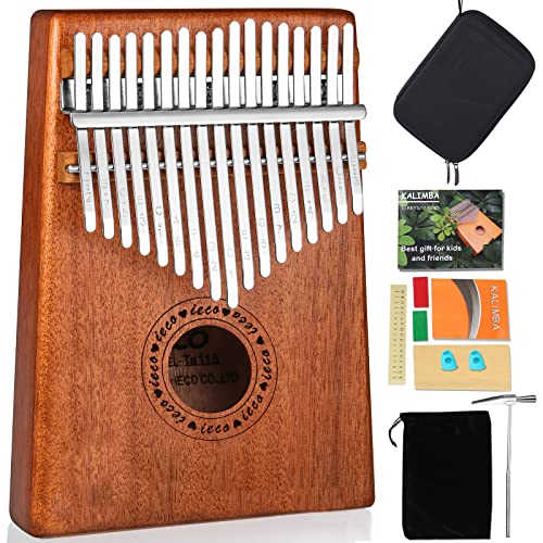Kalimba Thumb Piano 17 Keys Portable Finger Piano Marimba Music Gifts for Adults Kids