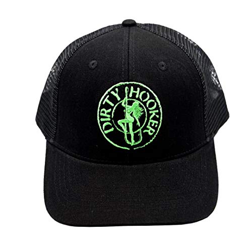 Black Premium Hat with Neon Green Round Logo