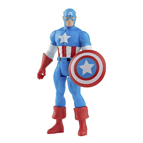 Marvel Hasbro Legends Series 3.75-inch Retro 375 Collection Captain America Action Figure Toy
