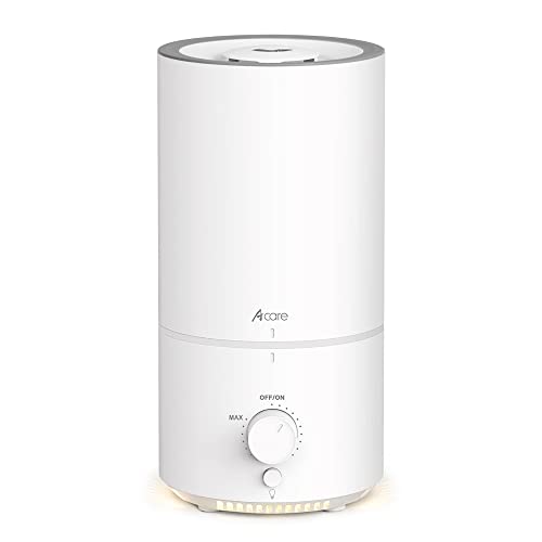 Home Humidifier 1L for Bedroom, 1000ml Essential Oil Diffuser, Top Fill Design Cool Mist Humidifier for Small Room, Living Room, Quiet for Baby Room, Knob
