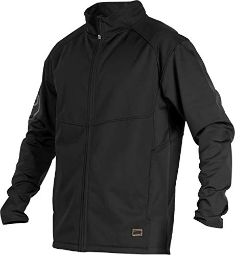 Rawlings Adult Gold Collection Mid-Weight Full-Zip Weather-Resistant Jacket, Black, Medium