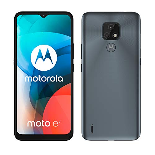 Motorola Moto E7 Dual-SIM 32GB (GSM Only | No CDMA) Factory Unlocked 4G/LTE Smartphone (Mineral Grey) – International Version