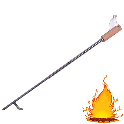 Extra Long Fire Poker – Adjustable 30/32/36/40 Inch Stainless Steel Campfire Stoker Tool for Fireplaces and Fire Pits