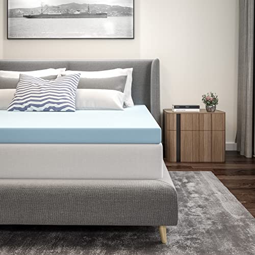 Flash Furniture Capri Comfortable Sleep 3 inch Cool Gel Memory Foam Mattress Topper – Full