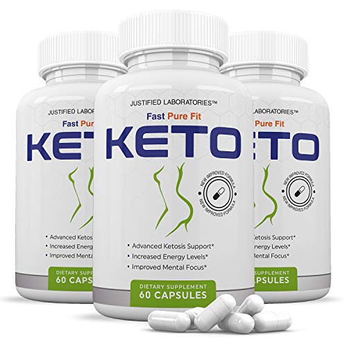 (3 Pack) Fast Fit Pure Keto Pills Advanced BHB Ketogenic Supplement Exogenous Ketones Ketosis for Men Women 60 Capsules
