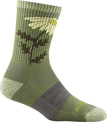 Darn Tough Vermont Queen Bee Micro Crew Lightweight with Cushion Willow SM (US 4.5-7)