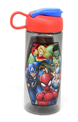 [3-Pack] Marvel Universe 16.5oz Kids Sullivan Sports Water Bottle, BPA-free, Black, Red, Blue