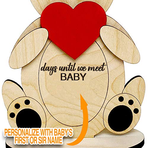 Personalized New Baby Countdown Bear Chalk Board, Gift for Mom to Be and New Parents Gift, Pregnancy Announcement Days Until Baby is Born, Baby Gift 2022 | The Storepaperoomates Retail Market - Fast Affordable Shopping