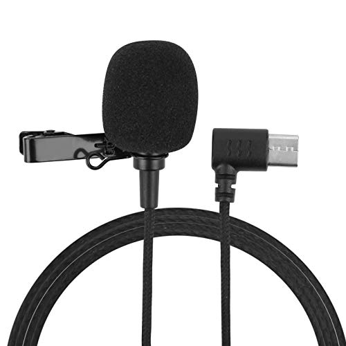 Hilitand Type‑C Camera Microphone, Portable Tie‑Clip Microphone Fit for SJCAM SJ8 SJ9 SJ10 Action Camera Accessory