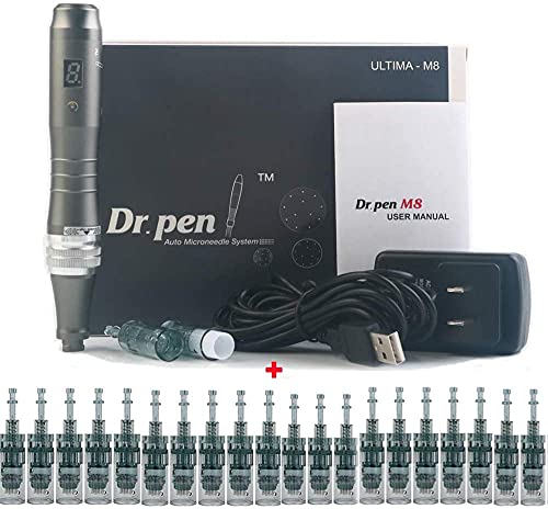 Dr. Pen Ultima M8 – Skin Care Tool Kit for Face and Body – 22 Cartridges 0.25mm (16pins x12+ 36pins x10)