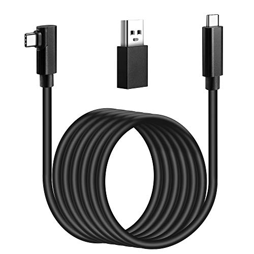 Kuject Link Cable 16FT Compatible for Quest 2/1/Pico 4, VR Headset Cable Accessories for Rift S/Steam VR Games, USB 3.0 Type C to C High Speed Data Transfer Charging Cord for Gaming PC