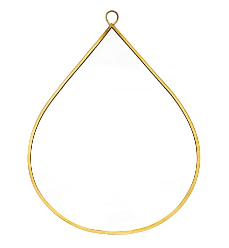 Alchemade Teardrop Shaped Small Gold Wall Mirror (8″x11″) – Decorative Metallic Boho Wall Mirror for Bathroom, Bedroom, Entryway Or Living Room – Accent Mirror for Home, Restaurants, Cafes Or Hotels
