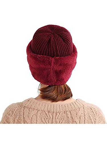 Anna-Kaci Women Men Solid Unisex Cycling Ski Mask Winter Knitted Balaclava Beanie Hat, Red, One Size | The Storepaperoomates Retail Market - Fast Affordable Shopping