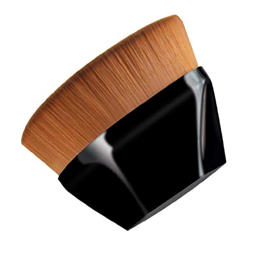 Xinfenglai Diamond-shaped Makeup Brush, Liquid Foundation Brush, Used To Mix Liquid Or Flawless Powder Cosmetics, And Comes With A Protective Cover (Black)