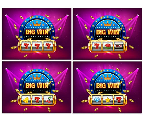 Casino Night Party Gambling Scratch Off Game Cards Slot Machine – Business Prize Drawings – Drawing Tickets Raffles – 30 Pack