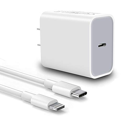 iPhone Fast Charger, 20W USB C Wall Charger with 6FT iPhone Charging Cable MFi Certified Fast USB-C PD Charger for iPhone 14/14 Pro Max/13/13Pro/12 Pro/11 Pro SE XR XS Max X 8 Plus iPad Pro iPad Air