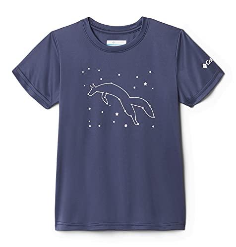 Columbia Girl’s Fourmile Creek Short Sleeve Graphic Tee, Nocturnal Starcrossed Foxy, XX-Small