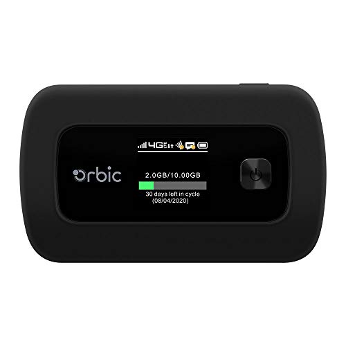 Orbic Verizon Speed Mobile Hotspot | 4G LTE |Connect up to 10 Wi-Fi Enabled Devices | Up to 12 hrs of Usage time |Up to 5 Days of Stand-by time | Great for Remote Workers