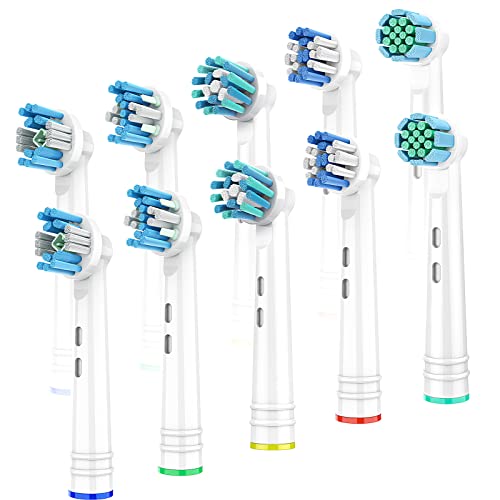 Replacement Toothbrush Heads Compatible for Oral B Braun Electric Toothbrush,10 Pack Professional Precision Brush Heads for Oral b 7000/Pro 1000/9600/ 5000/3000/8000