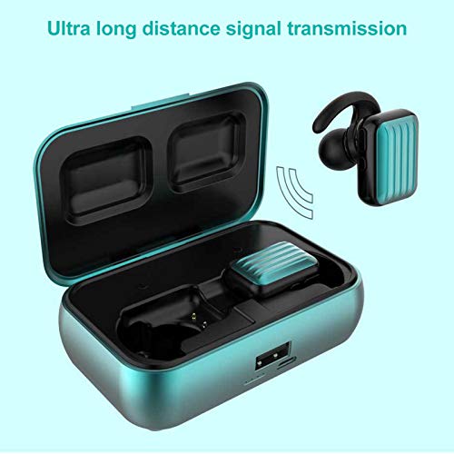 OCUhome Earphones, Wireless Earphones, Bluetooth Headphones, ZW-T5 Suitcase Shape Wireless Bluetooth 5.0 Earphone Rechargeable in-Ear Earbuds for Running Built-in Mic Silver | The Storepaperoomates Retail Market - Fast Affordable Shopping