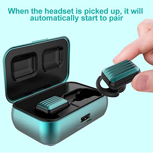 OCUhome Earphones, Wireless Earphones, Bluetooth Headphones, ZW-T5 Suitcase Shape Wireless Bluetooth 5.0 Earphone Rechargeable in-Ear Earbuds for Running Built-in Mic Silver | The Storepaperoomates Retail Market - Fast Affordable Shopping