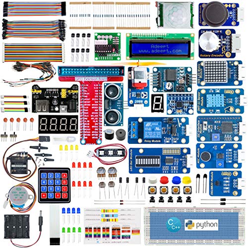 Gewbot Complete Starter Kit for Raspberry Pi 4 B 3 B+ with Python C Code,40 Projects STEAM Education Kit,DIY Electronic Kit with 480 Pages PDF Manual