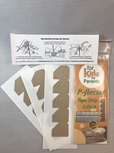 P-flector® Tape Strip 3-Pack – Replacement Tape for P-flector® Attachment tabs to Extend P-flector®’s Attachment time and usability to Keep “Kids and Adults” from Peeing Through The Toilet seat Gap.