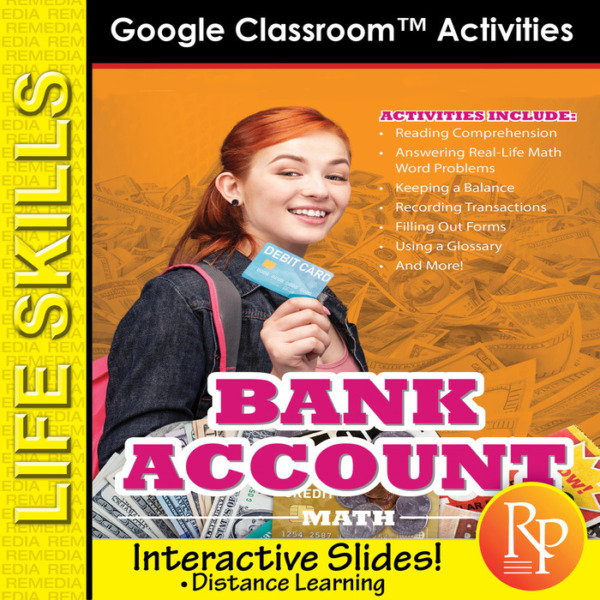 Google Classroom Activities Bank Account Math
