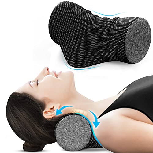 ABABGO Neck Stretcher with Removable Magnetic Therapy Pillowcase, Portable Cervical Traction Device for Neck Pain Relief, Neck and Shoulder Relaxer for TMJ Relief, Chiropractic Pillow The Best Gift