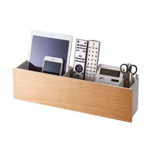 Yamazaki Home Storage Box | Steel | Desk Organizer, One Size, Ash