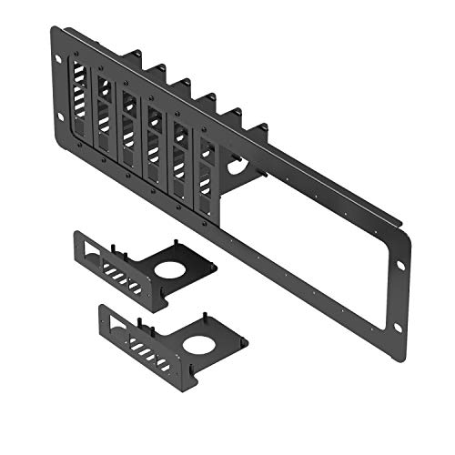 UCTRONICS 19 inch 3U Rack Mount for Raspberry Pi 4, with 8 Mounting Plates, Extendable to Support 12 Units of All Raspberry Pi B/B+ Models