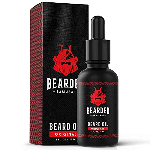 Bearded Samurai Beard Oil – Original Unscented Oil, Beard Softener, All Natural