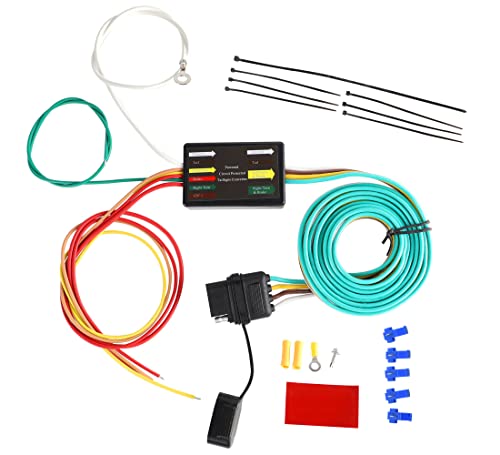 Oyviny Multi-Function Powered 3-to-2-Wire Trailer Tail Light Converter/2 Wire to 2 Wire Splice-in Trailer Wiring Converter-Works with LED Light