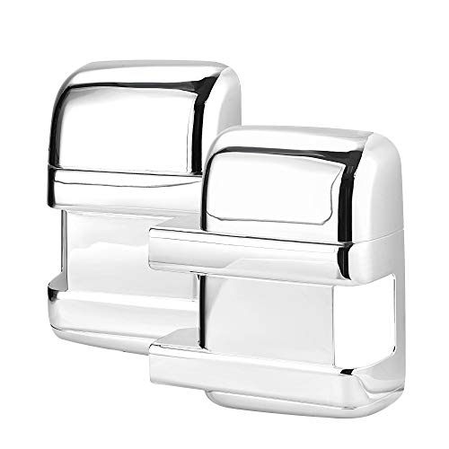 X AUTOHAUX Pair Chrome ABS Side Door Full Mirror Covers for Ford F250 F350 F450 Super-Duty 2008-2016