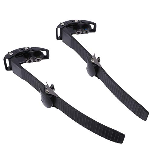 BESPORTBLE Ski Accessories Inline Roller Shoes Energy Strap Skating Buckles Accessory Replacement Strap Skating Shoes Energy Strap for Men Women Kids Black 2pcs Roller Skates Accessories