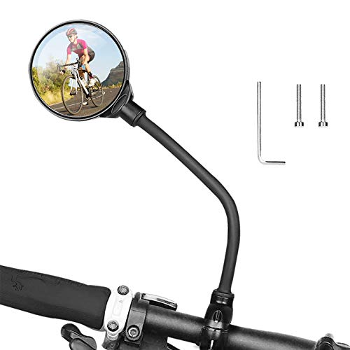 1Pack Bike Rearview Mirror Rotatable and Adjustable Handlebar Bike Mirror Bicycle Wide Angle Rearview Mirrors Bycicles Accessories for Mountain Road Bike Bicycle Electric Motorcycle