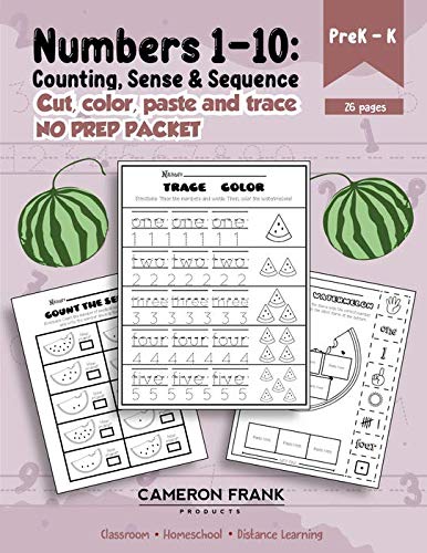 Numbers 1-10 Sense & Counting – Year Round Edition | PreK – Kindergarten Worksheets | No Prep Packet – Easy PDF print | Classroom, Distance Learning, Homeschool Cameron Frank Products