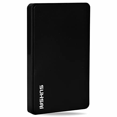 SUHSAI 250GB External Hard Drive USB 2.0 HDD, Slim & Compact Design, Portable Hard Drive Compatible with Windows, Desktop, PC, Mac, Laptop (Black)