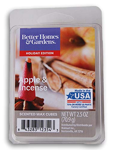 Better Homes and Gardens Scented Wax Cubes 2020 Editions – Apple & Incense – 2.5 Oz