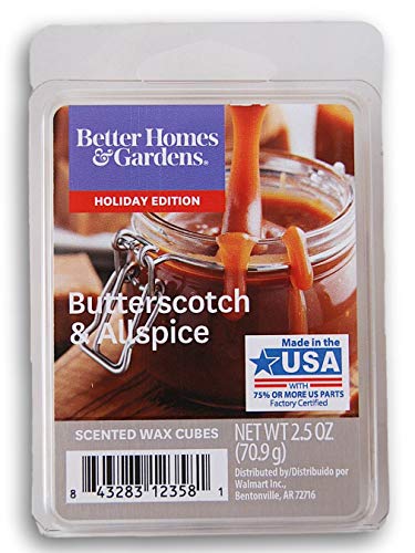Better Homes and Gardens Scented Wax Cubes 2020 Editions – Butterscotch & Allspice – 2.5 Oz