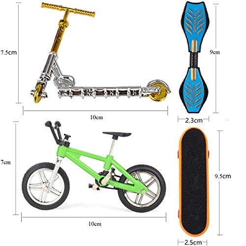 Hotusi Mini Finger Sports Skateboards/Bikes/Swing Boards/Scooter Set for Party Favors Educational Finger Toy(4 Pcs) | The Storepaperoomates Retail Market - Fast Affordable Shopping