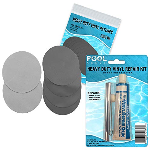 Pool Above Repair Kit for Durabeam Essential Rest Airbed | Vinyl Glue | Gray Patches