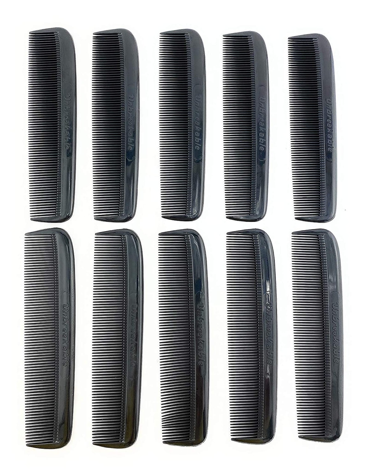G.B.S Stylish Black Combs 5.07-inch Styling Essentials Comb Includes 10 Plastic Hair Combs Fine, All Fine Combs for Women, Men Grooming, Mustache Beard Pack of 10 | The Storepaperoomates Retail Market - Fast Affordable Shopping