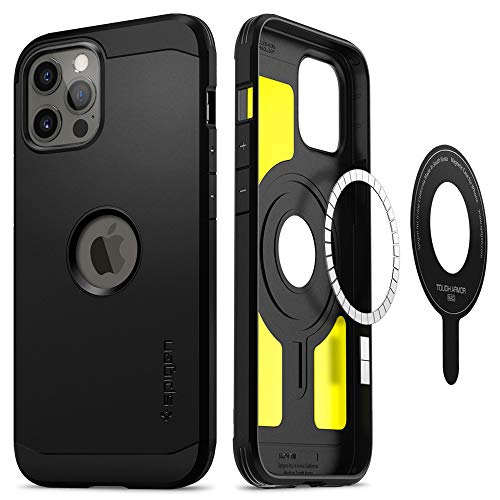 Spigen Tough Armor Mag (MagFit) [Extreme Protection Tech] Compatible with MagSafe Designed for iPhone 12 / iPhone 12 Pro Case (2020) – Black