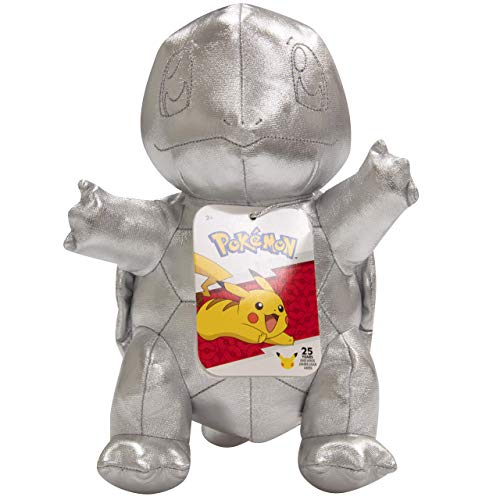Pokémon 25th Celebration 8″ Silver Squirtle Plush -Limited Edition Collectible Stuffed Animal Toy – Officially Licensed – Great Gift for Kids