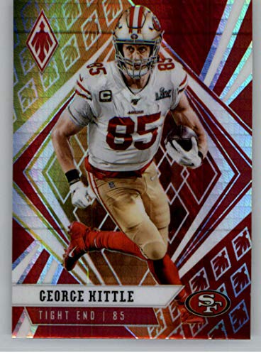 2020 Panini Phoenix Fanatics Exclusive Fire Burst Football #84 George Kittle San Francisco 49ers Official NFL Trading Card from Panini America in Raw (NM or Better) Condition