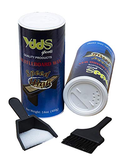 YDDS Shuffleboard Sand – Shuffleboard Wax with Mini Dustpan and Mini Brush, 2 Cans(2×14 oz)