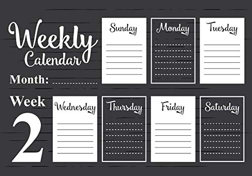 Weekly Calendar, Printable Weekly Planner, Weekly Agenda Planner