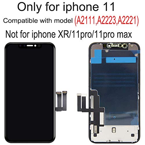 for iPhone 11 Screen Replacement,LCD Display 3D Touch Digitizer Assembly,Compatible with iPhone 11 Screen Replacement 6.1 inch (Model A2111, A2223, A2221) with Repair Tools and Screen Protector | The Storepaperoomates Retail Market - Fast Affordable Shopping
