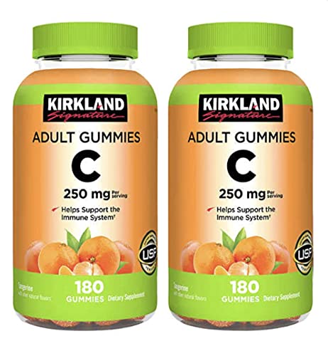 Kirkland Signature Vitamin C 250 mg, 180 Adult Gummies Pack of 2